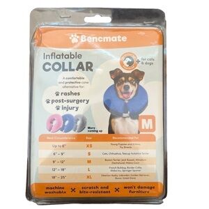 New Bencmate Inflatable Collar for Dogs & Cats. Size Medium